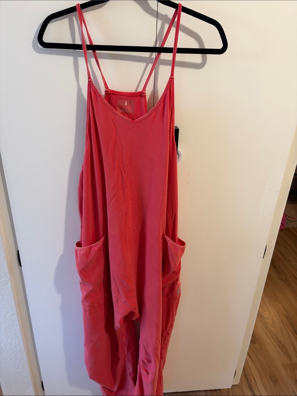 Free People Hot Shot Coral Romper